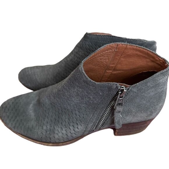 Lucky brand grey suede booties- size 9 - Picture 1 of 7
